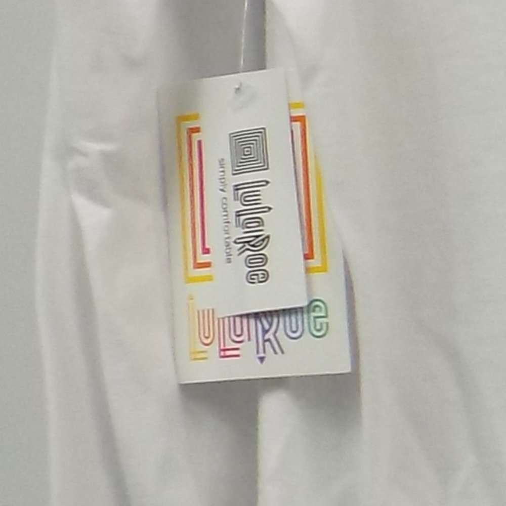 LuLaRoe Hudson Long Sleeve Snowflake Design Top DEFECT - READ DESCRIPTION Size S - Picture 7 of 12